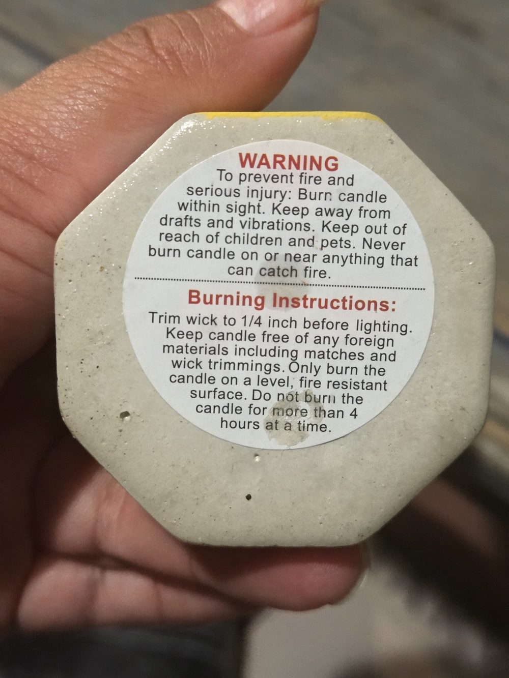 1810_Culture Remedio Casero (Home Remedy) Cement Candle - Picture 3 of 3
